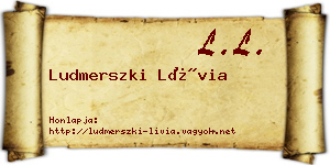 Ludmerszki Lívia névjegykártya